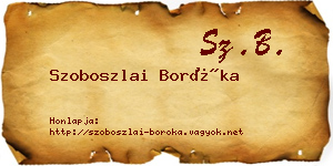 Szoboszlai Boróka névjegykártya